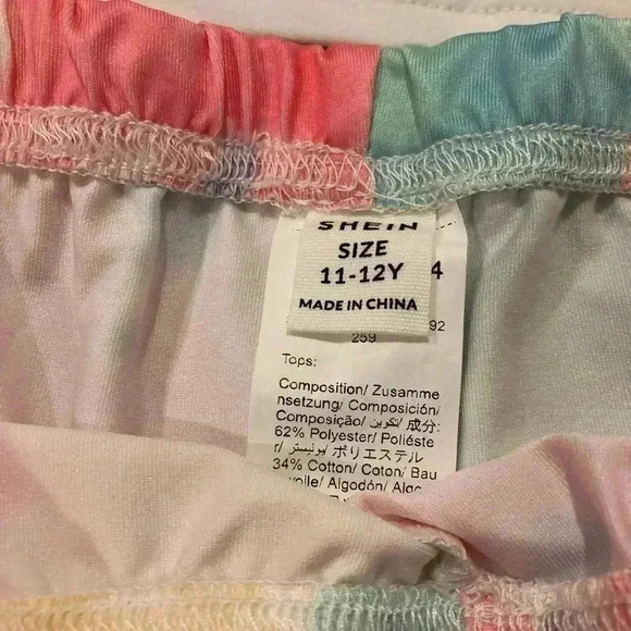 New SHEIN Kid’s 2-piece Matching Shorts & Top Sz. 11-12y NWT - Picture 4 of 6